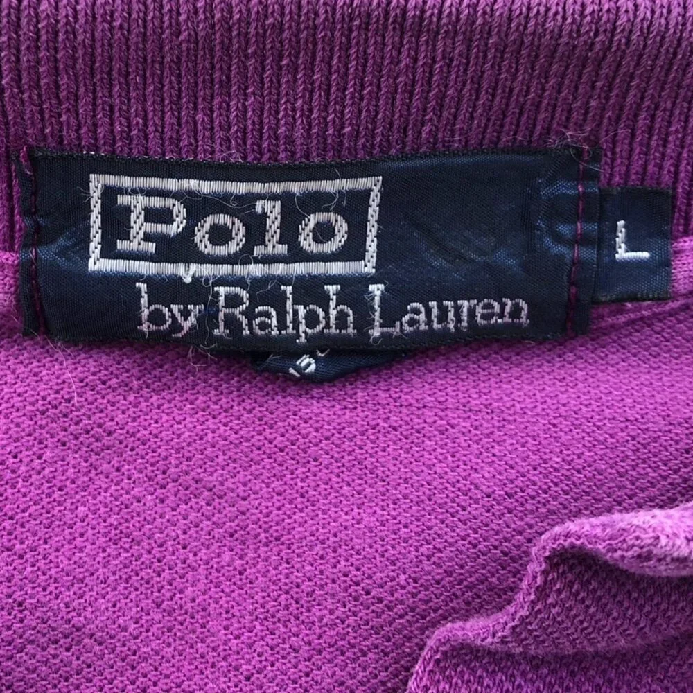 Polo Ralph Lauren Mens Polo Shirt Large Short Sleeve Purple Classic Casual